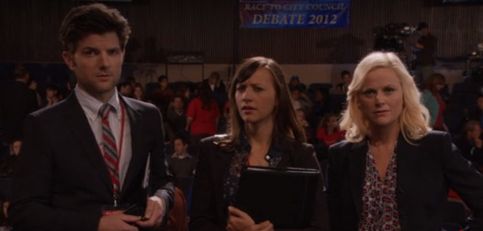 Parks and Recreation - S4E20 - "The Debate"